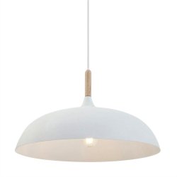 Gine-B - loftlampe i hvid metal og tr