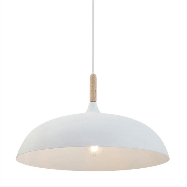 Gine-B - loftlampe i hvid metal og tr
