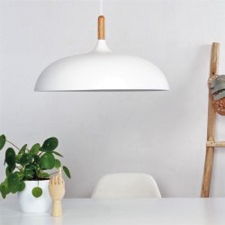Gine-B - loftlampe i hvid metal og tr