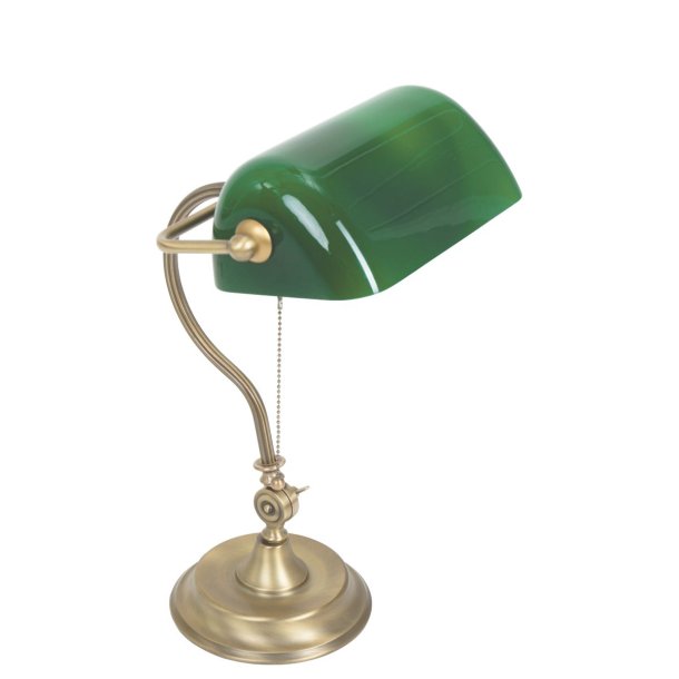 Deed - Bordlampe i bronze og grnt glas