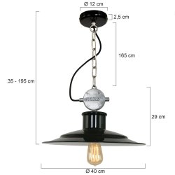 Cabby - loftlampe i sort metal