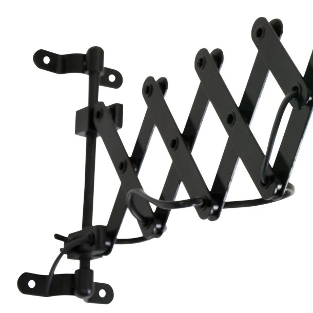 Caine - vglampe i sort metal med sakseudtrk