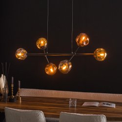 Molecule - Loftlampe med tre mixede glasfarver