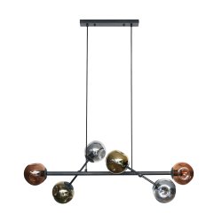 Molecule - Loftlampe med tre mixede glasfarver