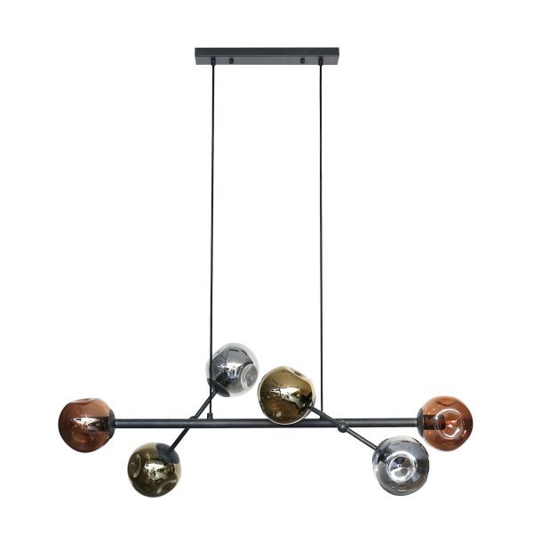Molecule - Loftlampe med tre mixede glasfarver