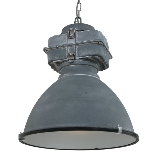 Bale - industri loftlampe i gr eller sort metal, skrmdiameter 47 cm.
