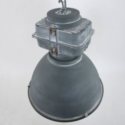 Bale - industri loftlampe i gr eller sort metal, skrmdiameter 47 cm.
