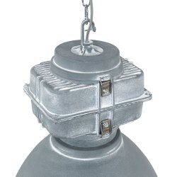 Bale - industri loftlampe i gr eller sort metal, skrmdiameter 47 cm.