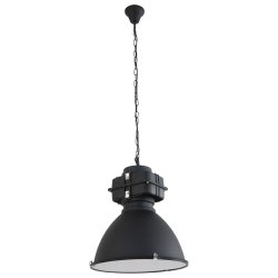 Bale - industri loftlampe i gr eller sort metal, skrmdiameter 47 cm.