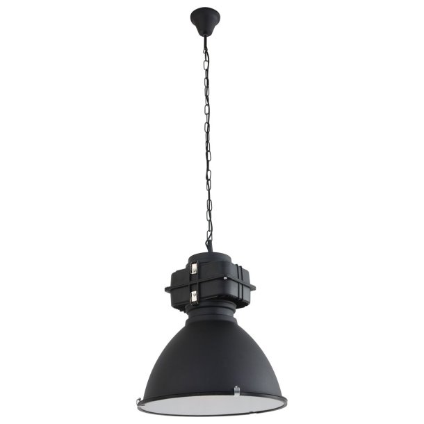 Bale - industri loftlampe i gr eller sort metal, skrmdiameter 47 cm.