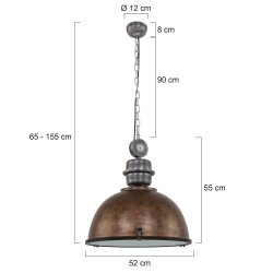 Bikkel - loftlampe  52 cm, to forskellige finish