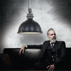 Bikkel - loftlampe  52 cm, to forskellige finish