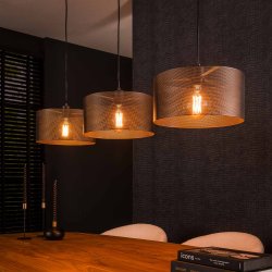 Drum - Loftlampe med tre runde skrme i artic sort metal
