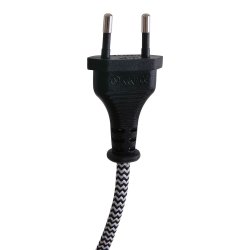 Edward - bordlampe i tr og hvidt metal