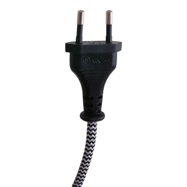 Edward - bordlampe i tr og hvidt metal