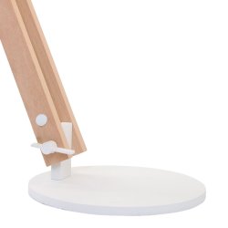 Edward - bordlampe i tr og hvidt metal