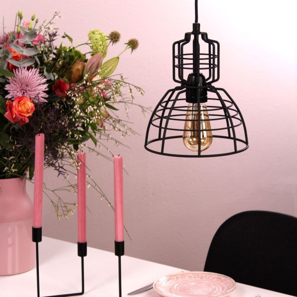 Moretti - pendel i sort metal gitter design