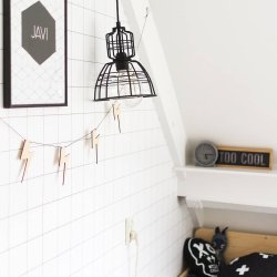 Moretti - pendel i sort metal gitter design