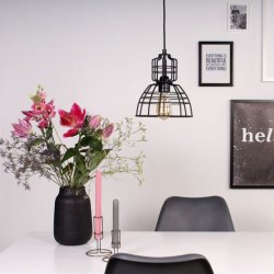 Moretti - pendel i sort metal gitter design