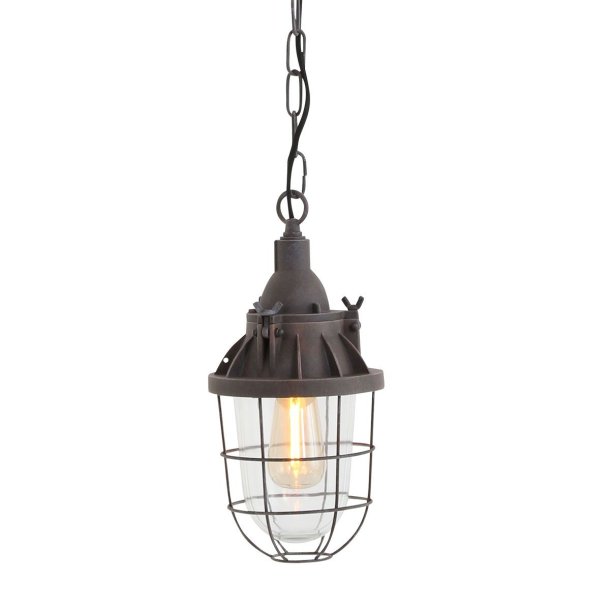 Adra - industriel loftlampe i to metalfarver