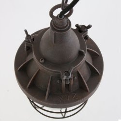 Adra - industriel loftlampe i to metalfarver