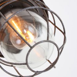 Adra - industriel loftlampe i to metalfarver