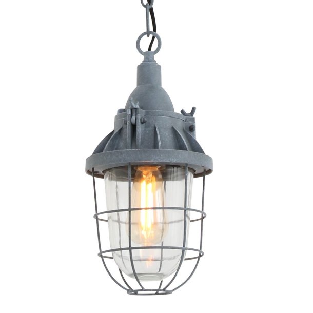 Adra - industriel loftlampe i to metalfarver
