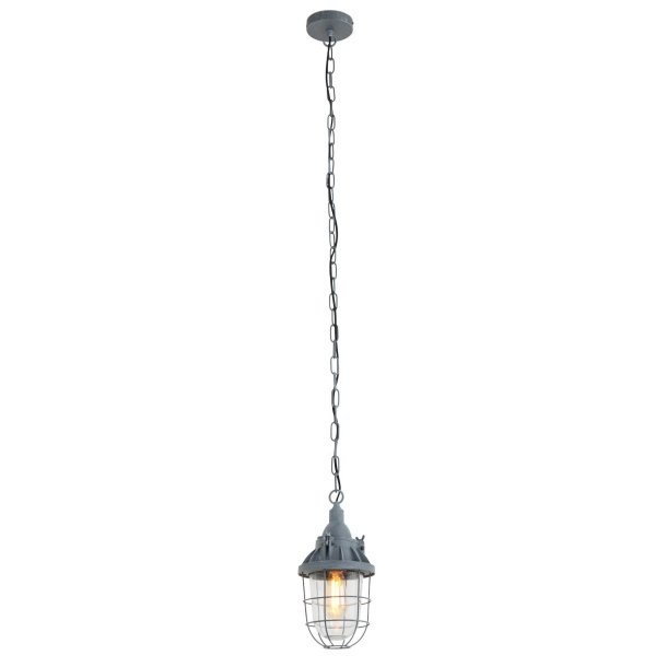 Adra - industriel loftlampe i to metalfarver