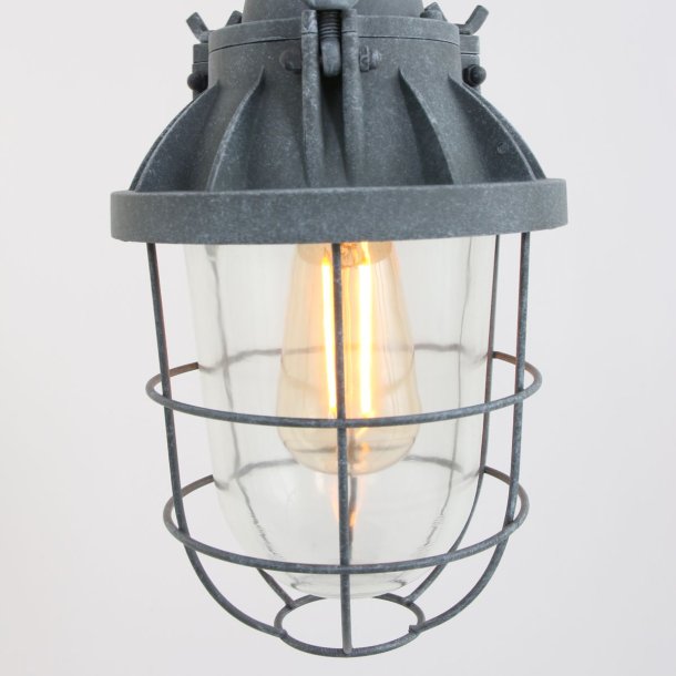 Adra - industriel loftlampe i to metalfarver