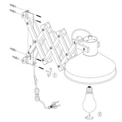 Edward - vglampe i tr og hvidt metal