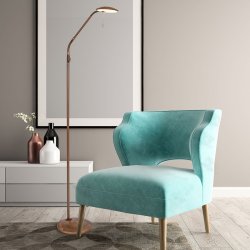 Prime X - Gulvlampe i fire farver metal, lysdmper og lysfarve skifter