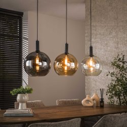 Maxus - Loftlampe med tre forskellige glaskupler