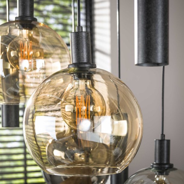 Bambino - Taklampa med kombination av glas- och metallsk�rmar