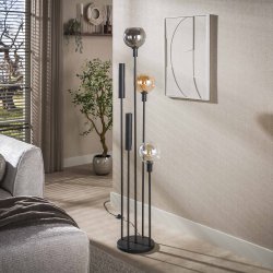 Bambino - Golvlampa med en kombination av fem kupoler i glas och metall