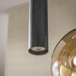 Bambino - Taklampa med kombination av fem kupoler i glas- och metall