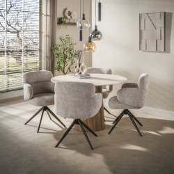 Bambino - Taklampa med kombination av fem kupoler i glas- och metall