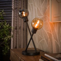 Maxus � Bordslampa med tv� olika glassk�rmar