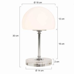 Sinatra - Bordlampe i krom og glas