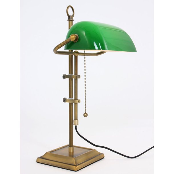 Deed - Bordlampe i bronze og grnt glas