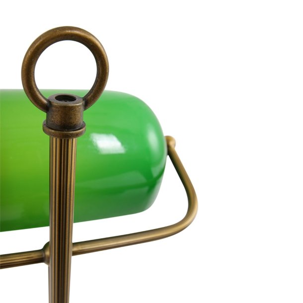 Deed - Bordlampe i bronze og grnt glas