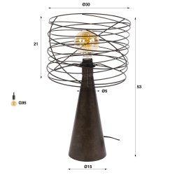 Curly � Bordslampa i urban brun metall