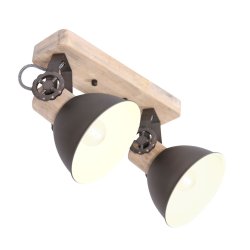 Bates - spotlampe med to skrme i fem forskellige finish