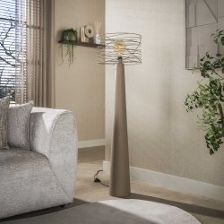 Curly � Golvlampa i urban beige metall