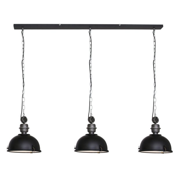 Trio - loftlampe i sort metal, to strrelser