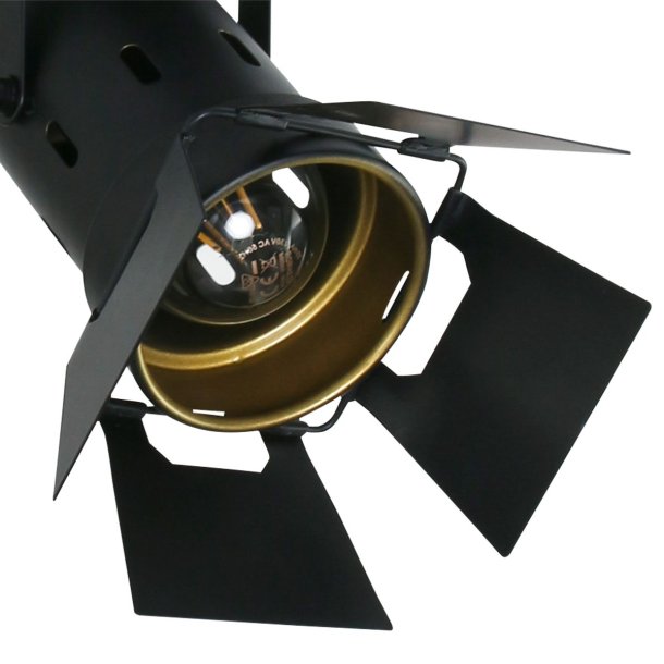 Cinema - spotlampe i sort metal 