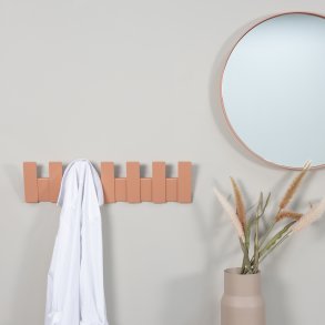 Boost - Kroklist med sju krokar i terrakottafrgad metall