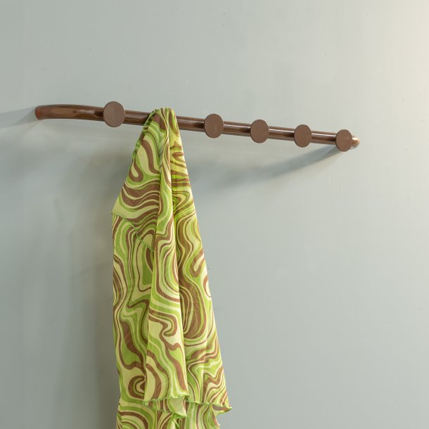 Flash - Knagerkke i brun metal med seks knager