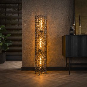 Matiz - Gulvlampe i sandblæst aluminium, højde 122 cm.