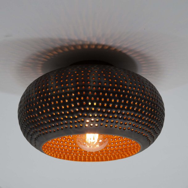 Perfora - Plafond lampe i sort-brun metal 