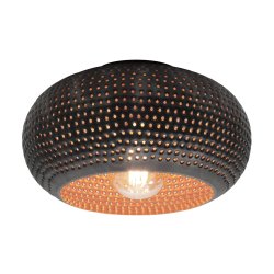 Perfora - Plafond lampe i sort-brun metal 